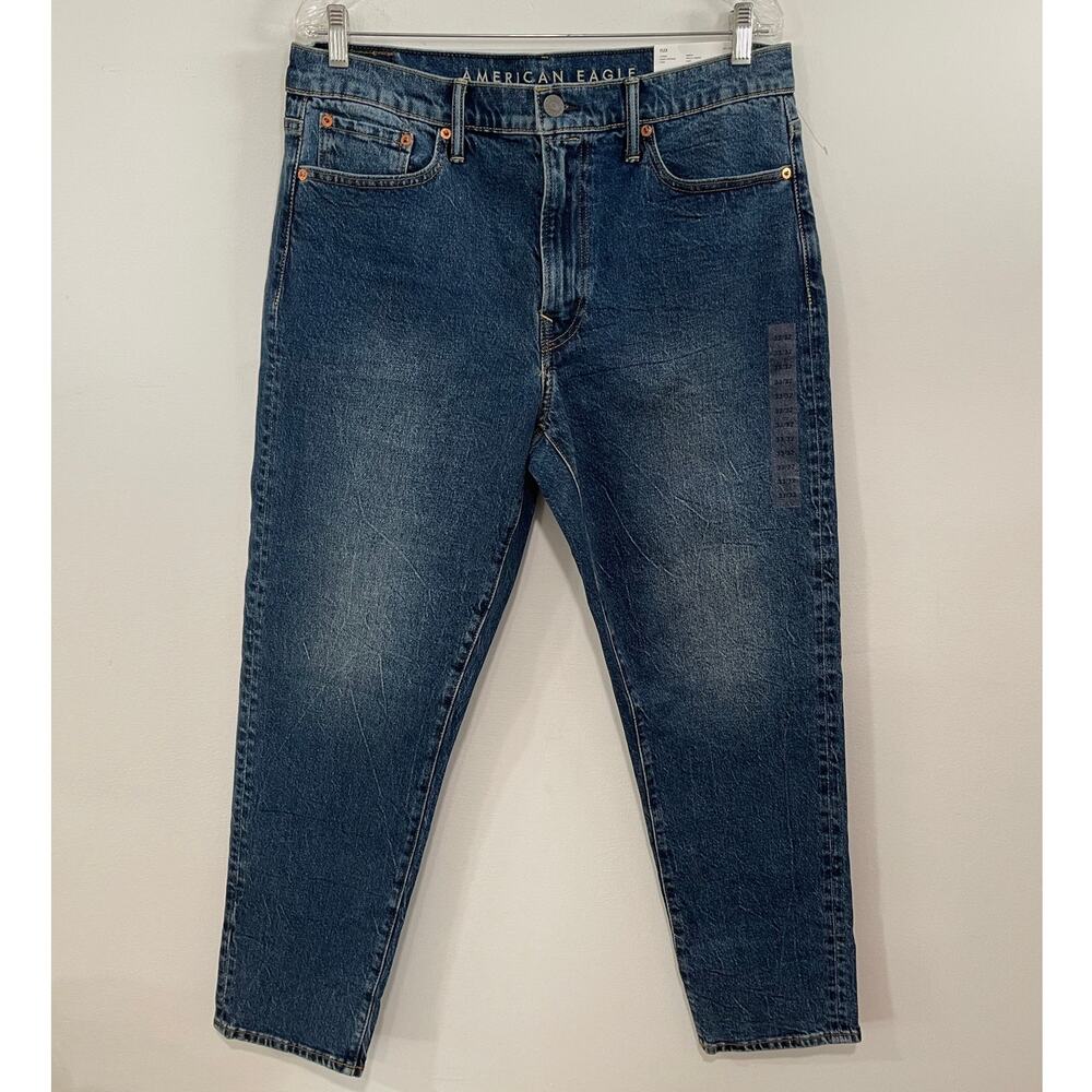 NWT American Eagle Men's Dark Vintage Loose Flex Jeans 33x32